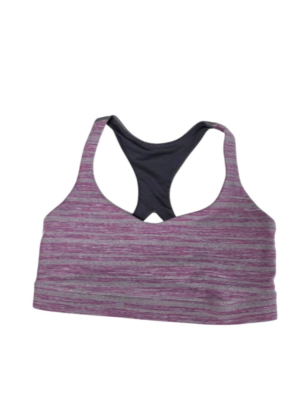 Lululemon Mesh Strap Pullover Sports Bra, Space Dye Stripes, Size 8